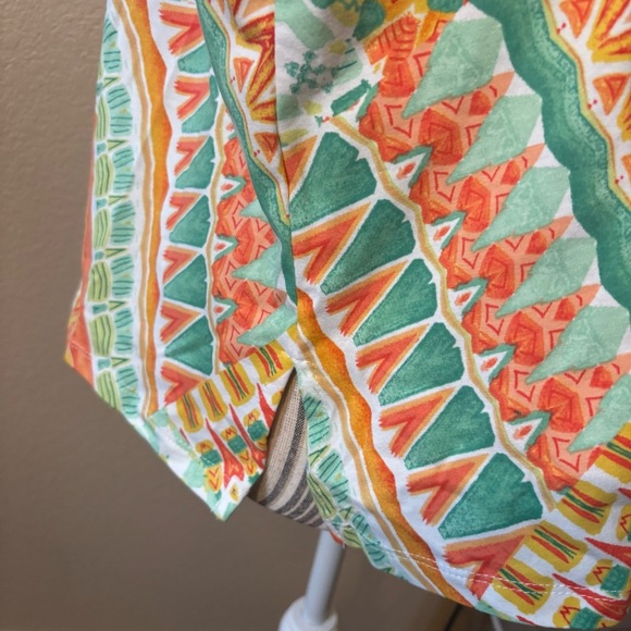 Alfred Dunner Orange and Blue Graphic Short Sleeve Tee - Picture 6 of 15